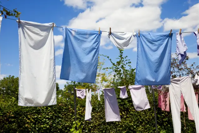 air drying clothes