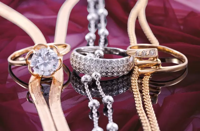 silver and gold jewelry