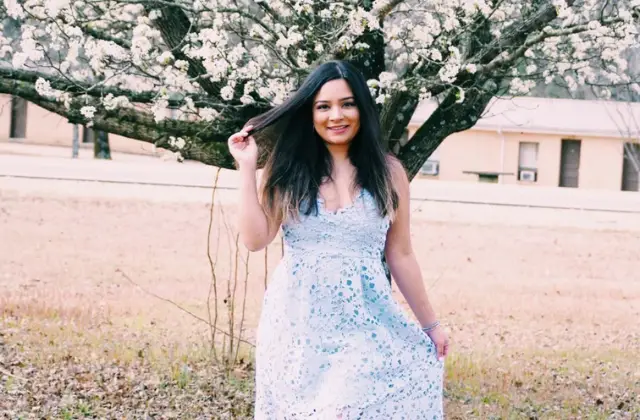 periwinkle eyelet dress